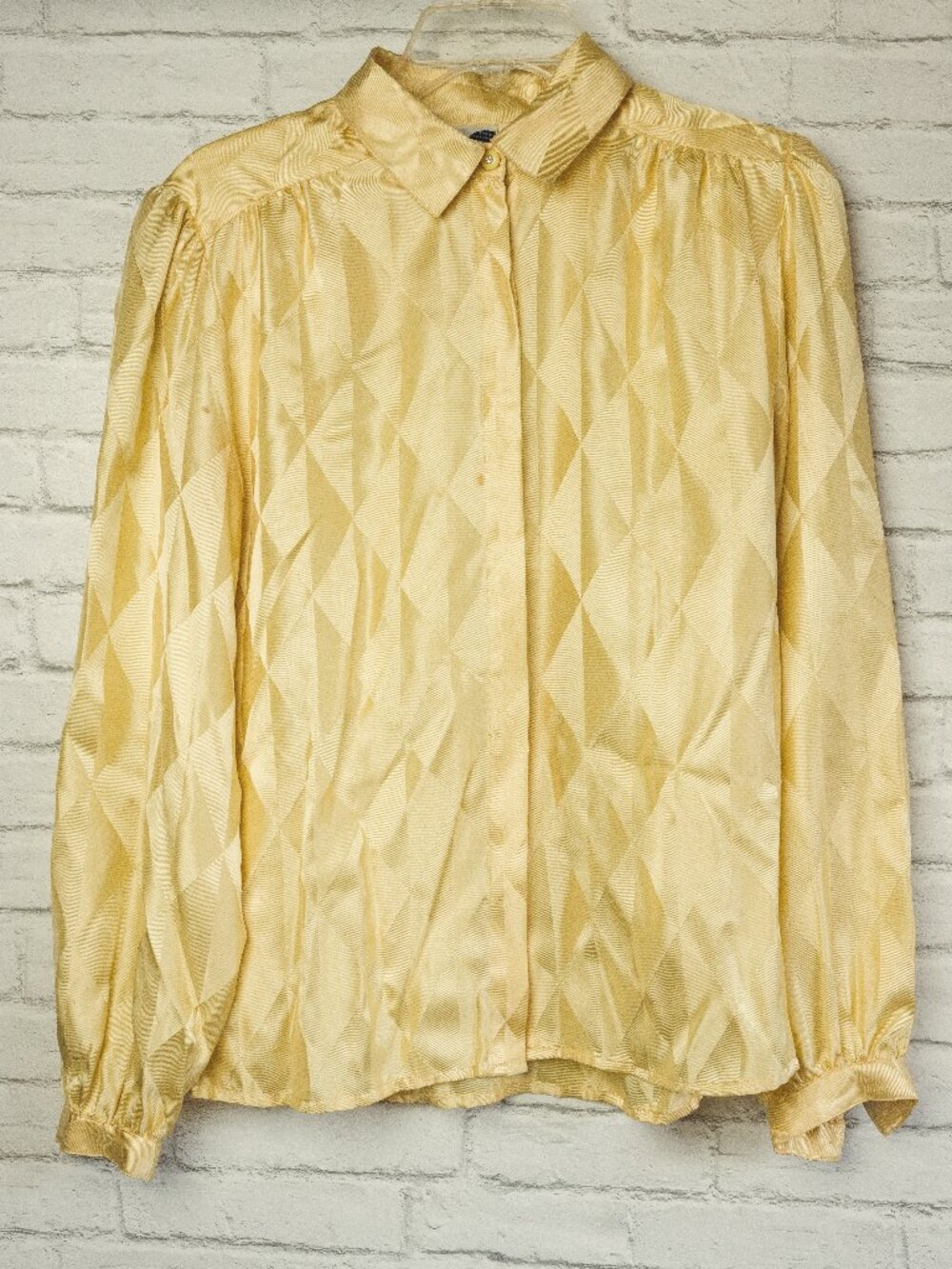 Vintage Silk Bellino Blouse (Yellow)
